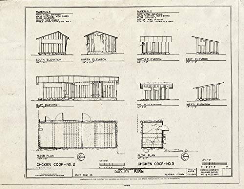 Historic Pictoric : Blueprint Chicken Coop No. 2 & No. 3 -