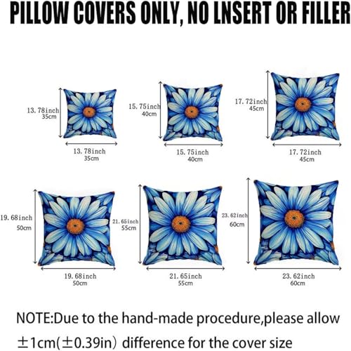 Housse coussin 65x65cm velours bleu double face de qualité premium D522 - 6