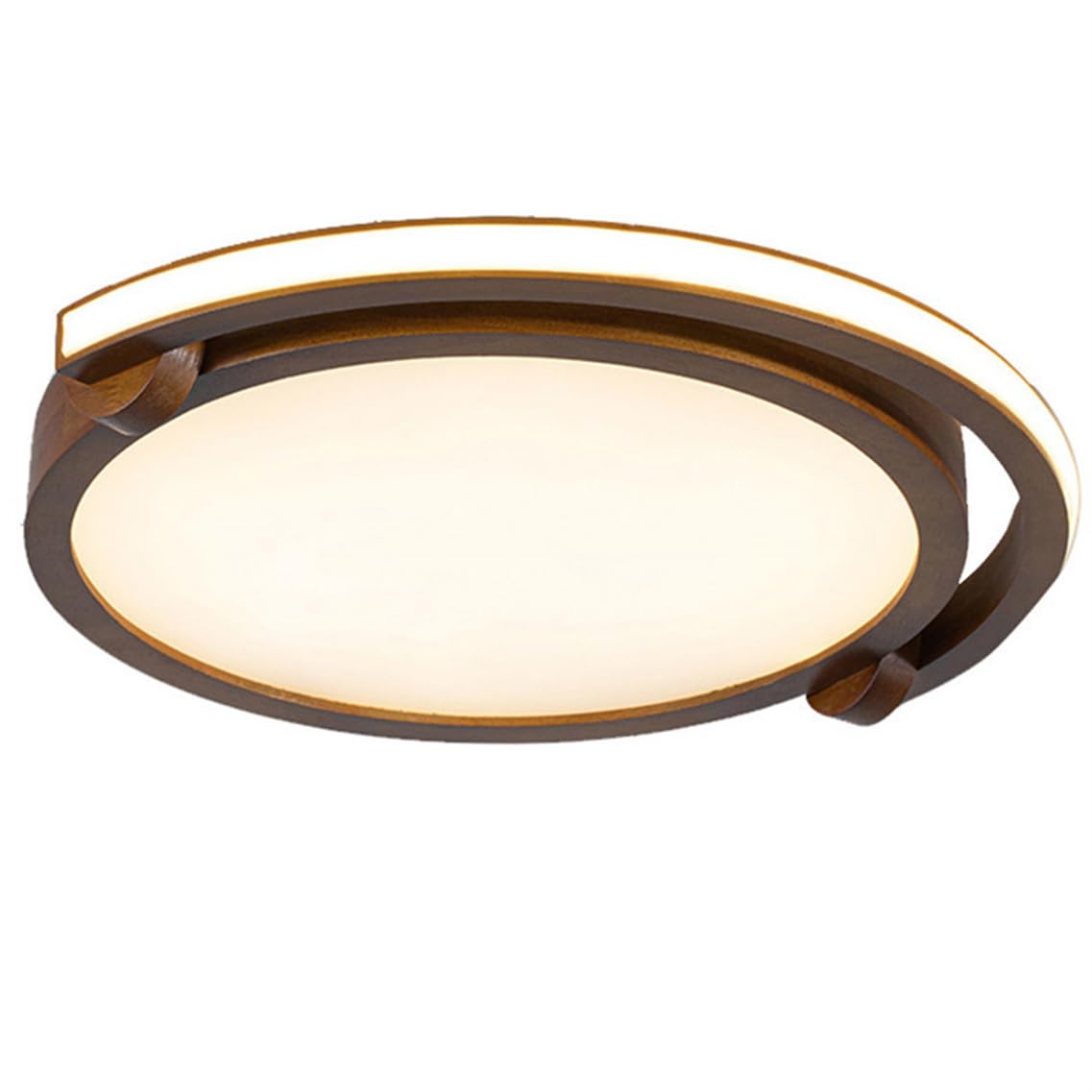 JXYDJH Modern LED Sidelight Ceiling Lamp for Bedroom Wooden Flush Mount Light Fixture 3CCT Dimmable Energy Efficient Lighting Fixtures for Bathroom,Entryway,Hallway,Porch Close to Ceiling Lamp