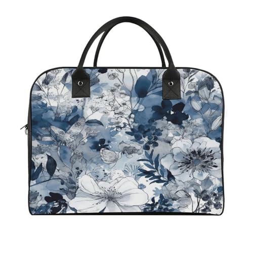 Maletín Ligero para Laptop Estampado Floral Aqua Blue miniatura 3