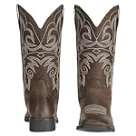 SheSole Women's Fashion Western Cowgirl Cowboy Boots Wide Square Toe Mid Calf - Image 2