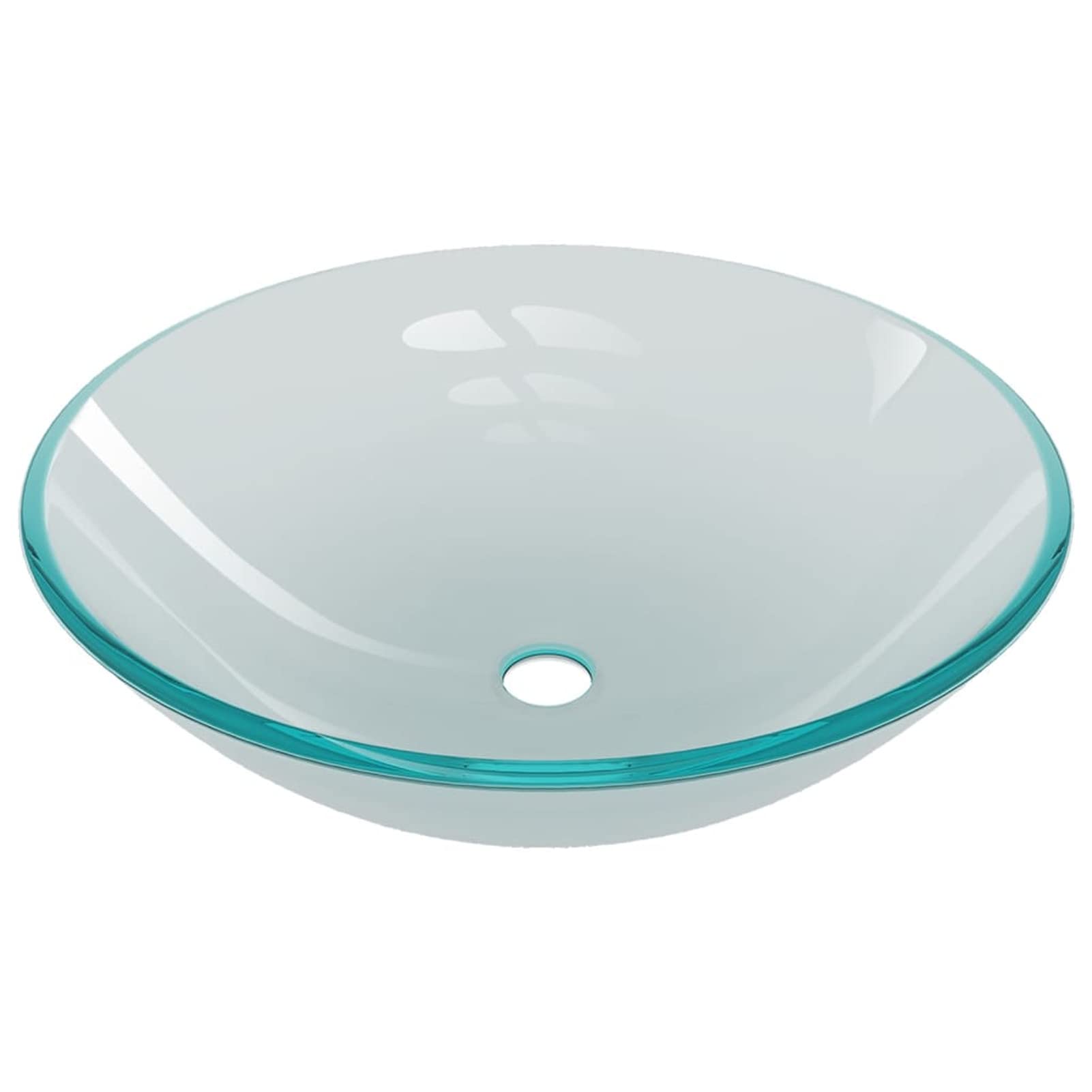 ARKEM Lavabo con Grifo y tapón pulsador Cristal Templado Esmerilado Mini Lavabos PequeñOs