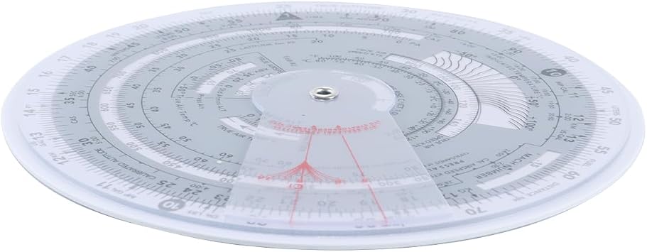Flight Computer Circular Slide Rule E6B Waterproof Plastic Circular Navigation Calculator For Wind And Speed Calculations
