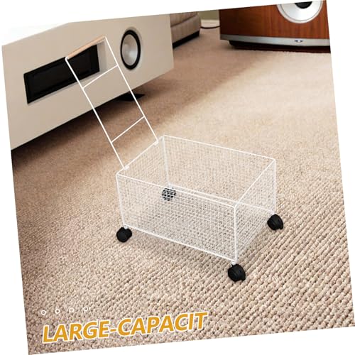 Panier à linge roulant blanc pour simplifier la corvée de lessive - 7