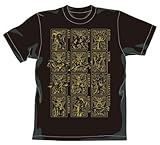 聖闘士星矢 黄金聖衣Tシャツ ゴールドVer. ブラック サイズ:XL