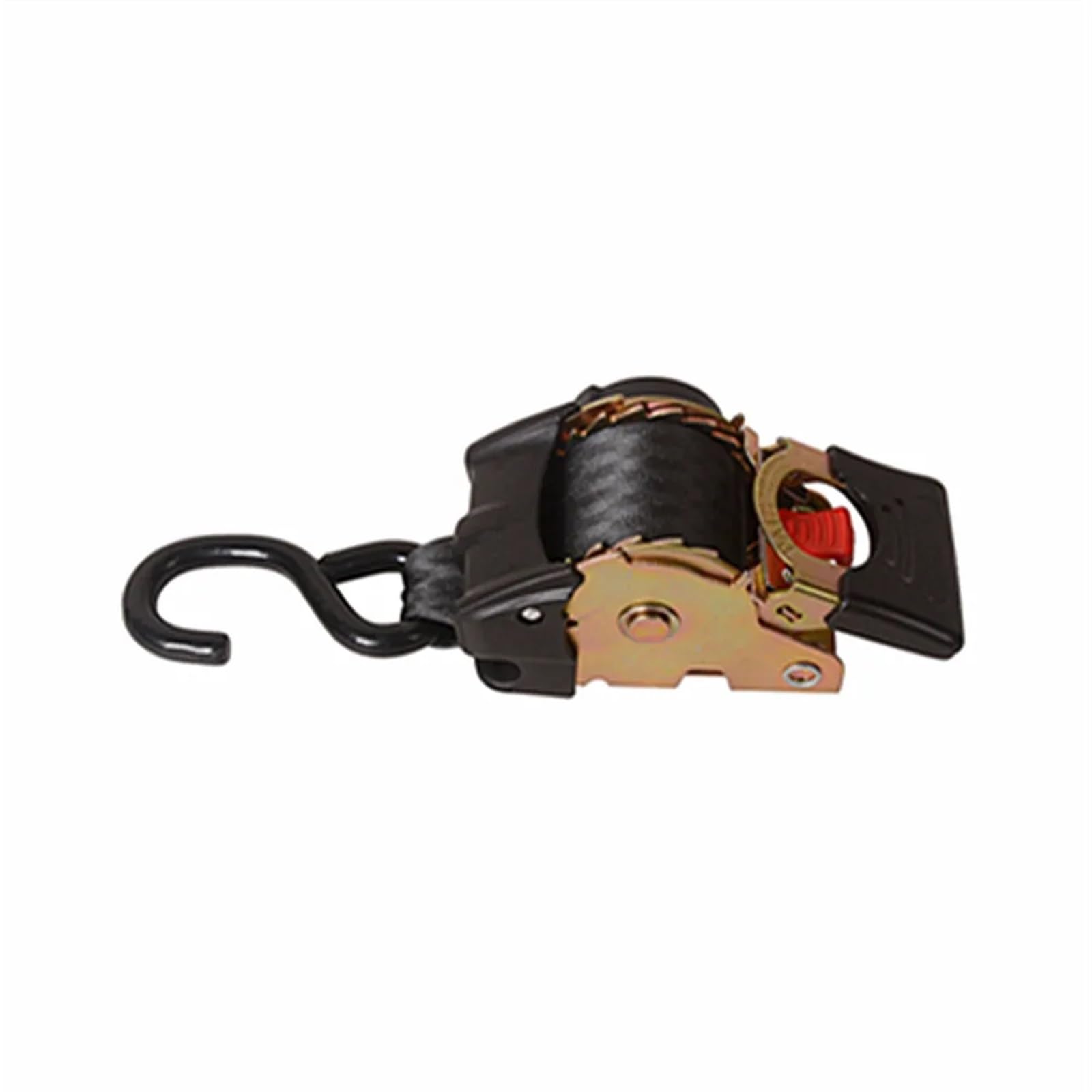 Tensor de Carraca Correa de trinquete retráctil automática con Gancho único S, Amarre Fijo 25mm x 2,0 m, Carga for Motocicleta, vehículo Todoterreno, Barco Kart, 1 ud