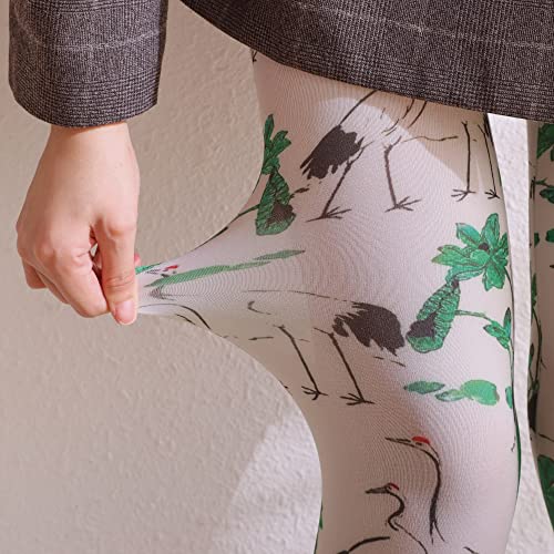 Image of Sahabowi Women Tights, Opaque High Waist Pantyhose, Vintage Control Top Stockings