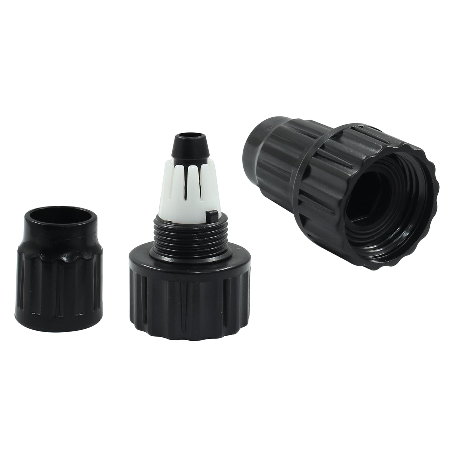 Kit de reparación de manguera expandible de jardín, adaptador de grifo, conectores de manguera hembra macho con juntas de goma para manguera de jardín de rosca de 3/4 pulgadas