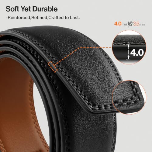 Image of Men's Belt,Bulliant Leather Adjustable Belt for Men Dress Casual 1 3 /8,Trim to Fit