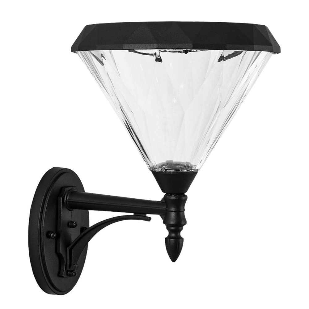 Applique murale solaire étanche IP65 avec éclairage de jardin à LED puissant pour extérieur