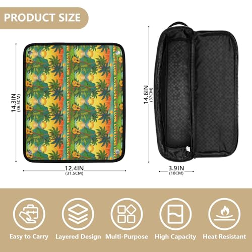 Estuche de viaje 2 en 1 para plancha rizadora con tapete para plancha y organizador para herramientas de peinado y accesorios para el cabello miniatura 4