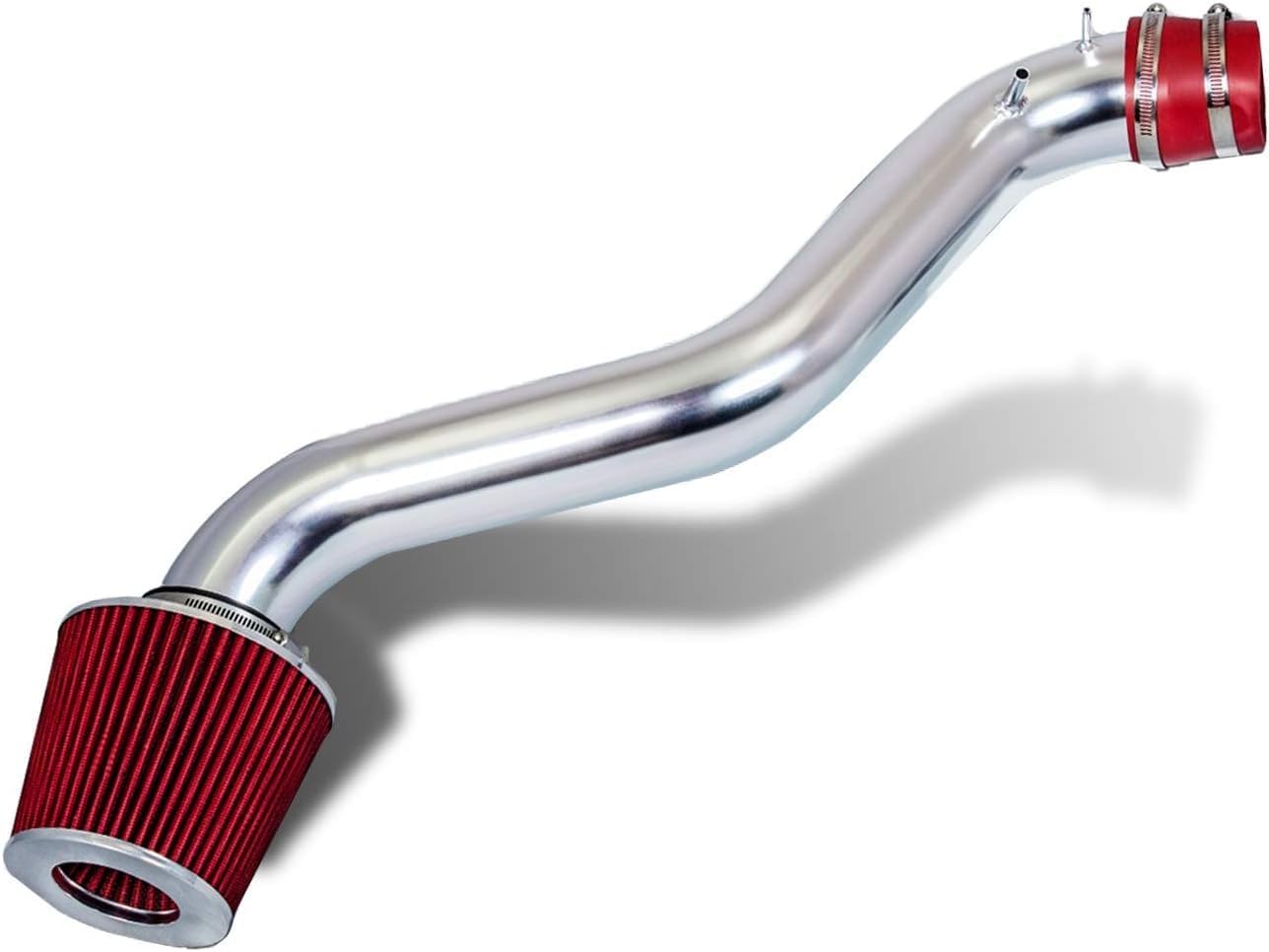 Click2go Short Ram Intake Kit with Reusable Red Filter Compatible with