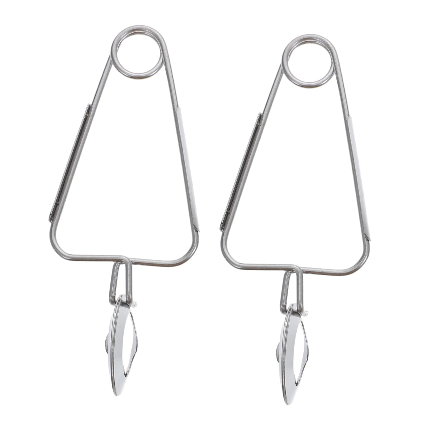 SOLUSTRE 2Pcs Stainless Steel Snail Tongs Spring Loaded Food Serving Clips for Escargot Seafood and Salad Compact Design Smooth Edge for Safe Use