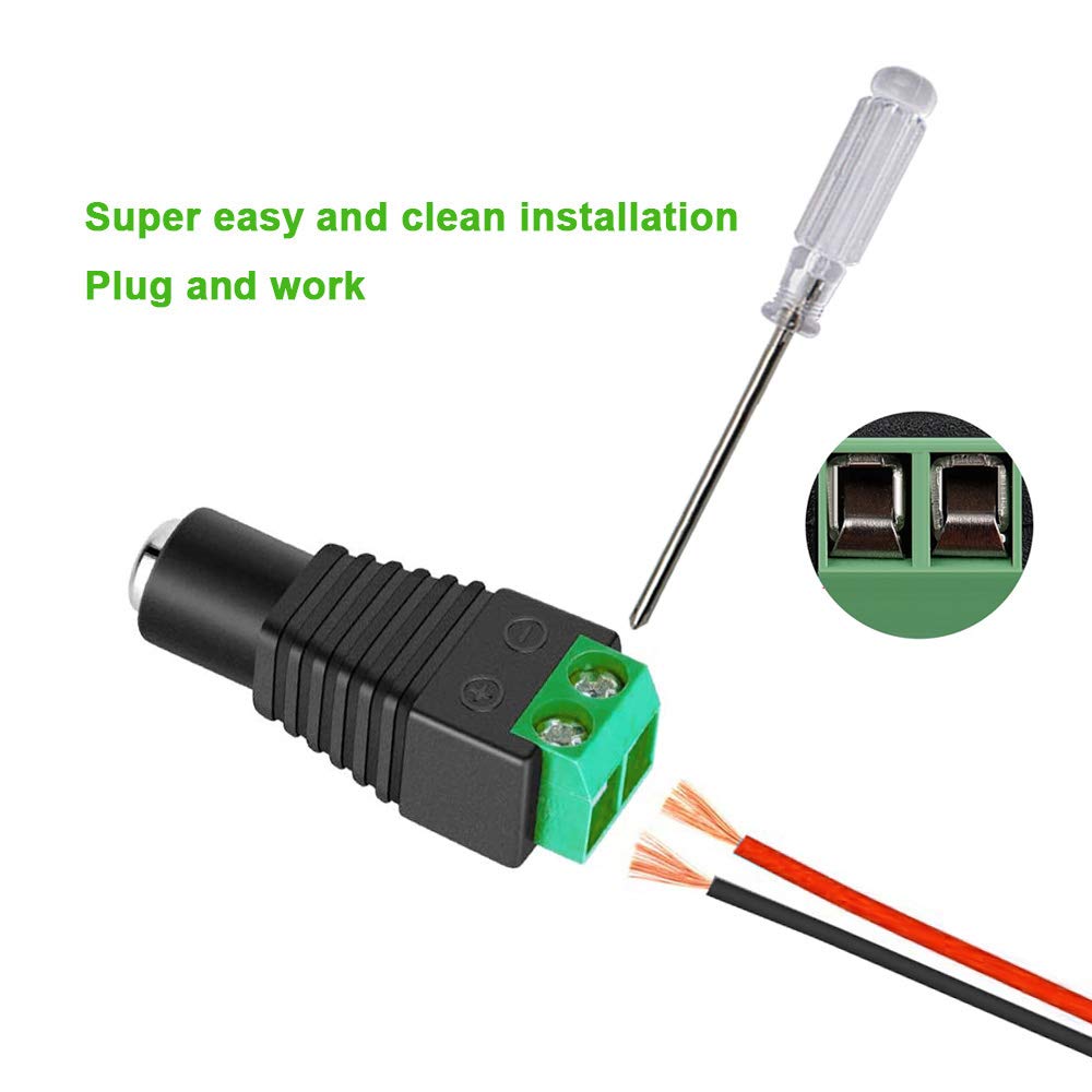 CCTV Lens 2 Cavi Prolunga DC 5.5x2.1 Mm Maschio A Femmina - Angolo Retto, Lunghezza 15 Cm, Per Alimentatori Prolunga Alimentatore Maschio Femmina - Foto 8