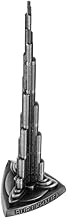 Burj Khalifa Tower Alloy Model, Plating Dubai Tower Model 7.1in Height Burj Khalifa Tower Model Miniature Office Home Desktop Decor