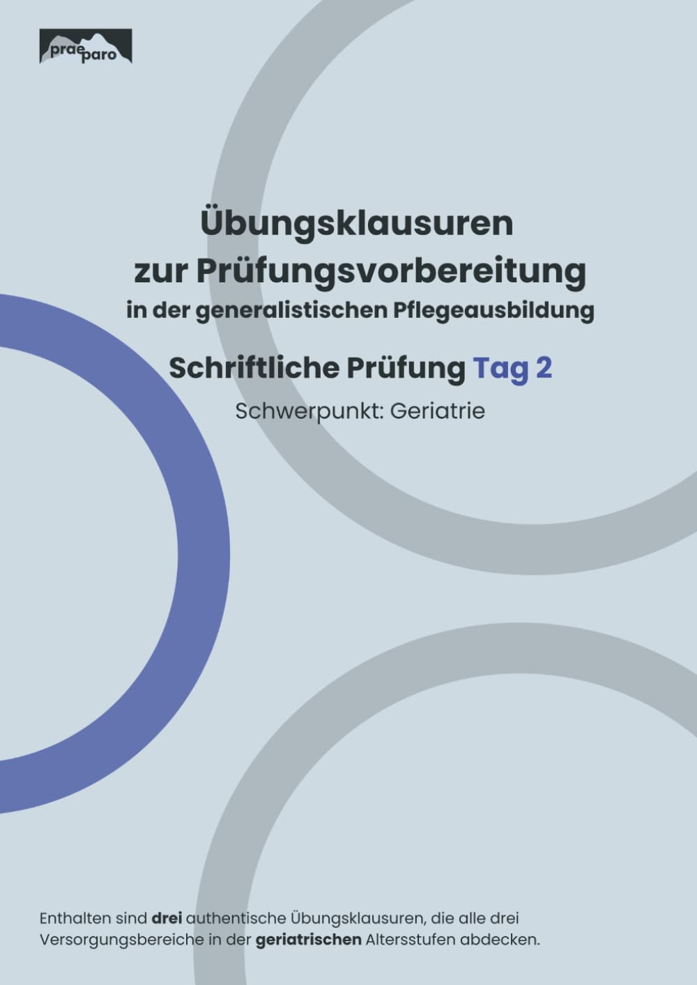 Übungsklausuren zur Prüfungsvorbereitung in der generalistischen Pflegeausbildung: Schriftliche Prüfung Tag 2 – Schwerpunkt: Geriatrie