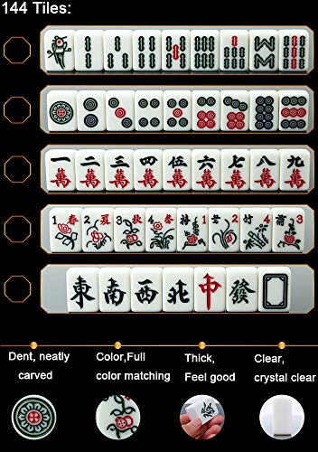 Set Mini Mahjong Chino 144 Fichas Verde 30MM miniatura 4