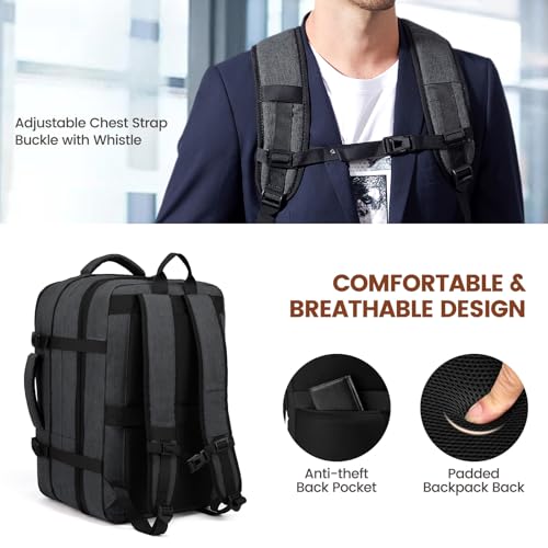 Sac A Dos Voyage Cabine : LOVEVOOK Sac à Dos Cabine 30L, Grand Sac a Dos Voyage Avion Homme Fem... – Image 5