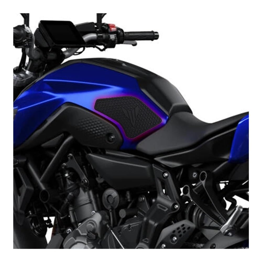 Protection Réservoir Moto Autocollant pour Yam&aha MT07 MT-07 MT 07 2018 2019 2020 Accessoires De Moto Autocollants Latéraux Antidérapants pour Réservoir De Carburant Autocollant en Caoutchouc