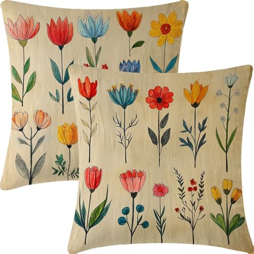 Housses de coussin fleurs décoratives en velours doux pour salons et jardins d'hiver