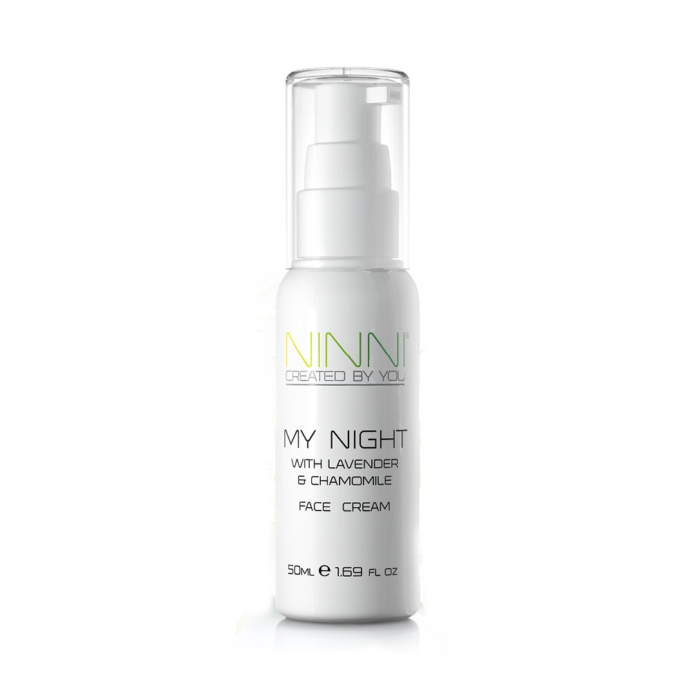 NINNI skin care, natural & rejuvenating night cream with hyaluronic acid 1.7 fl oz