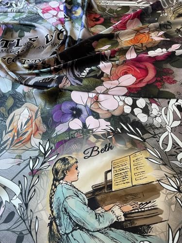 Universal Zone Little Women, Louisa M. Alcott, Square Satin Scarf, Bookish Scarf, Literary Accessory, Literary Gift, Book Lover Gift, Headscarf, Bag Scarf4