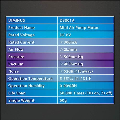 Image of DC 6V Mini Air Pump Motor, DIMINUS DIY and Replacement Accessories, Best for Aquarium Tank Oxygen Circulate
