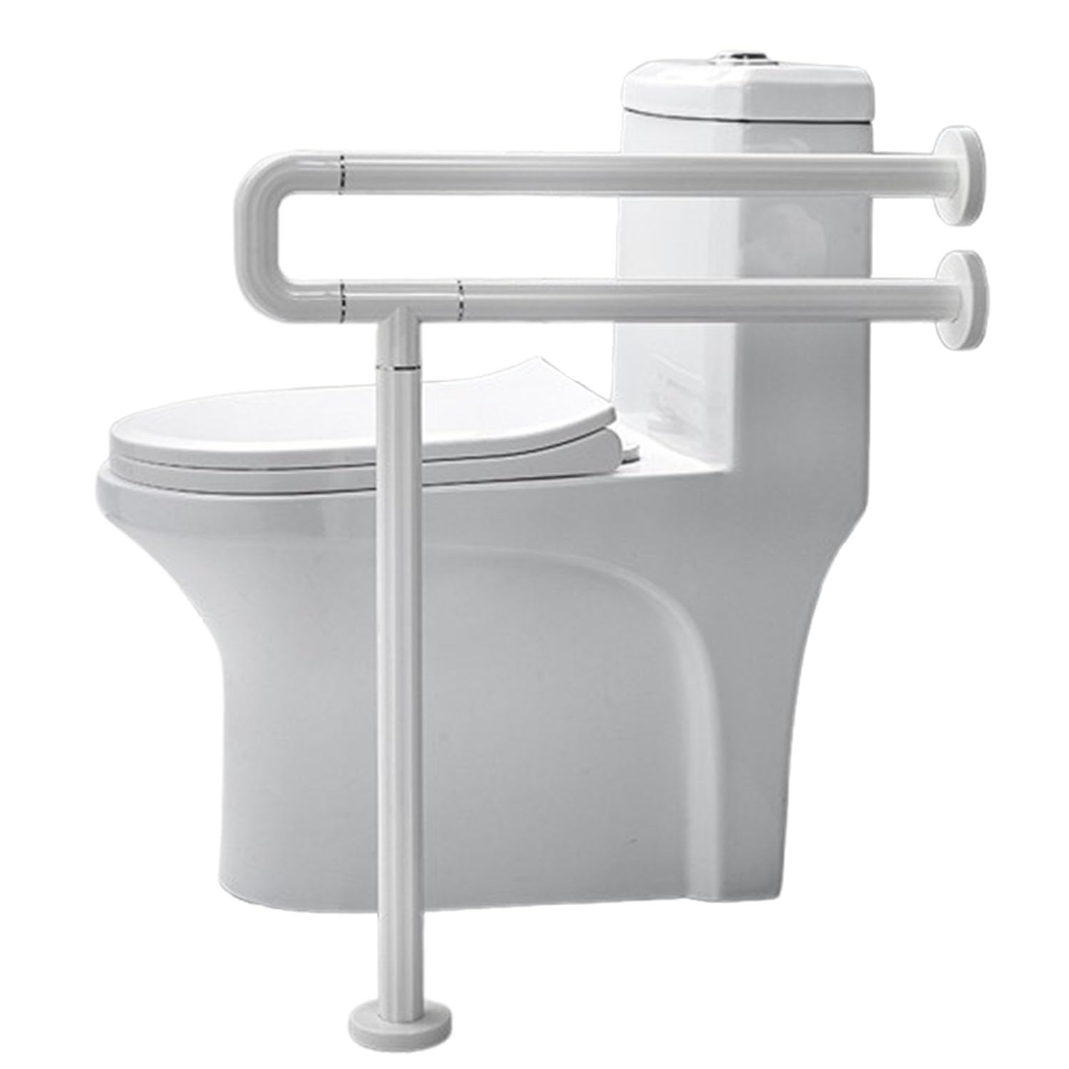 Barre d'appui de sécurité pour toilettes - Support antidérapant pour personnes âgées
