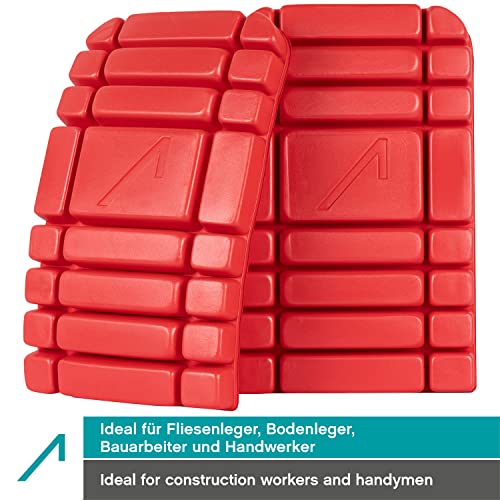 ACE Motion Kniekissen - Knieschoner für die Arbeit - ideal für Fliesenleger - DIN EN 14404 - Rot
