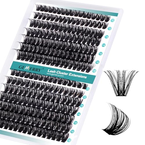 GEMERRY Individual Eyelashes 80D+100D Curl Cluster Lashes Natural Eyelash Extension 280pcs Mixed Tray Reusable Handmade Home Application (80D+100D-0.07D-10-18MIX)