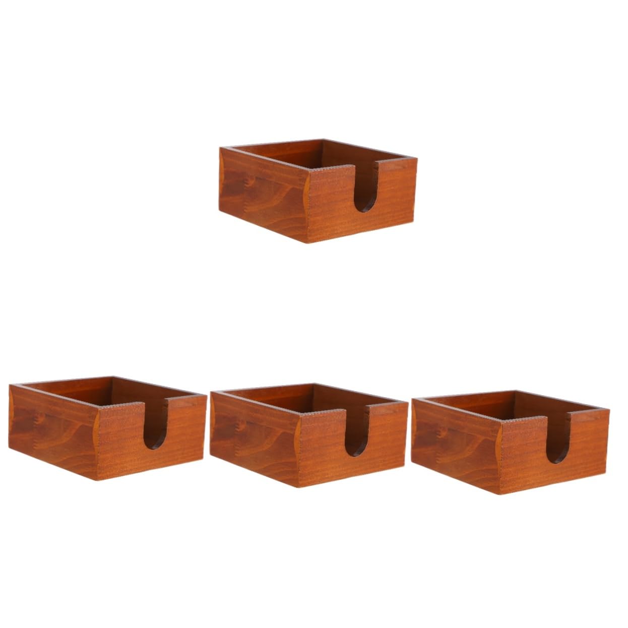 ABOOFAN Dispensador De Servilletas De Madera De 4 Piezas Para El Hogar Y La Oficina Soporte Moderno Para Servilletas Base Plana Para Mayor Estabilidad.