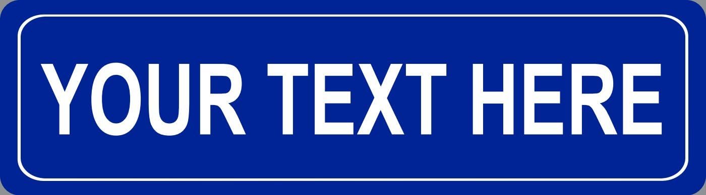 BuildASign Personalized Custom Street Sign 5"x18" Aluminum - Blue