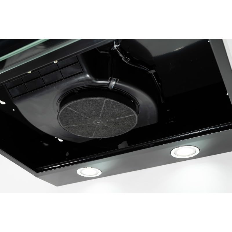 BELDEKO Hotte Casquette 60 cm Noir 240 m3/h + 2 Filtres - Marque Française