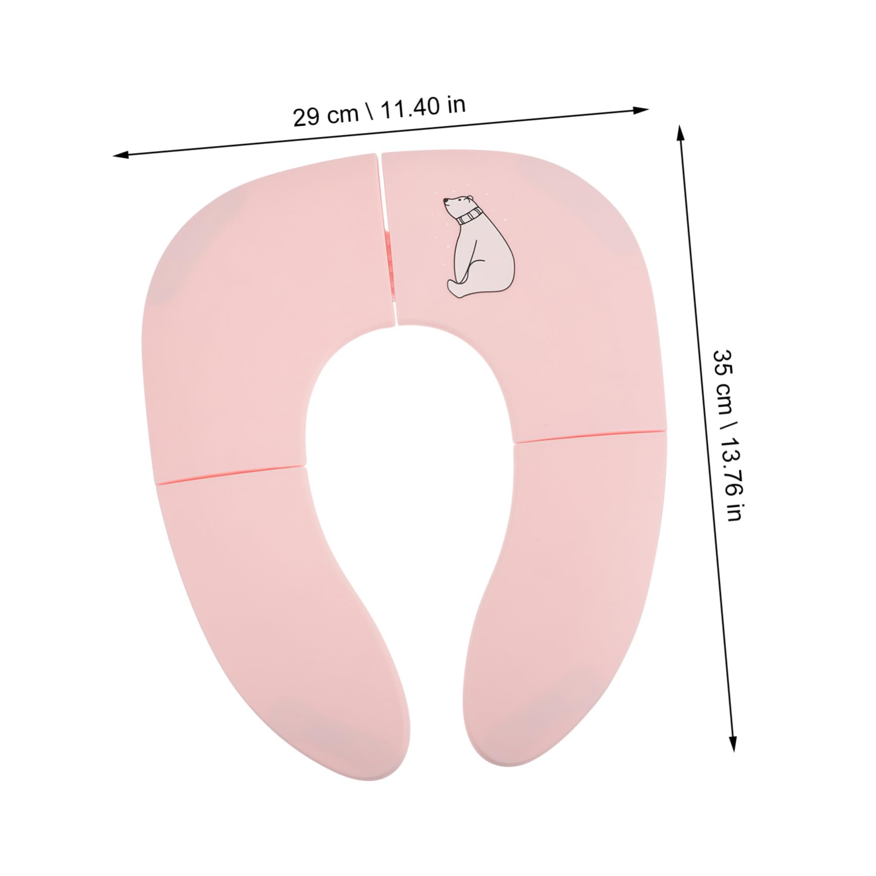 Asiento de Inodoro Portátil Plegable para Niños, Rosa, Pp