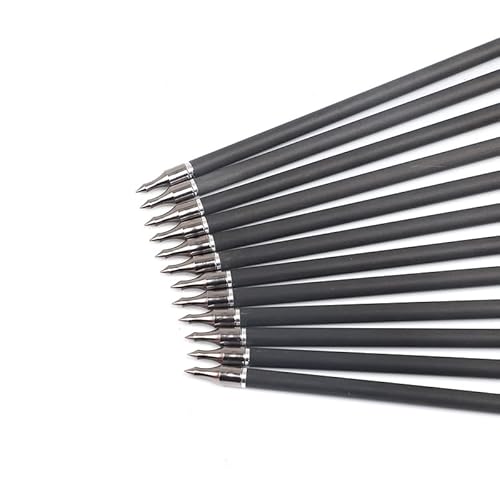 Id6.2 Spine700Carbon Arrows Shaft 24Inch Hunting Arrows With 4In Cyan Real Feather Arrow Recurve/Compound Bow Arrow For Adult Youth Practice Archery Indoor And Outdoor Hunting/Target Practice Arrows #TOP5