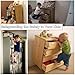 12 Packs Furniture Anchors for Baby Proofing, No Drill Adhesive Anti Tip Wall Anchor for Dresser Bookshelf Mirror Cabinet TV Stand Pantry Shelves Securing