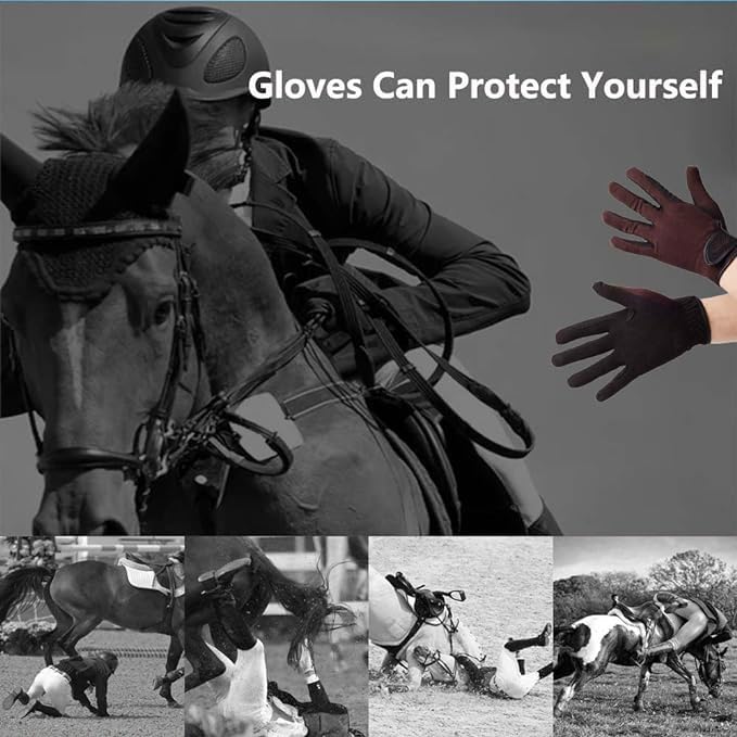 WDEC Horse Riding Gloves for Equestrian Ridng Professional Breathable and Soft, Touchscreen Horse Riding Gloves - Image 3