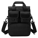 Tactical Messenger Bag, MOLLE Sling Pack Briefcase Gear Utility Carry Satchel EDC Tool Handbag for 12 Inch Laptops(Black)