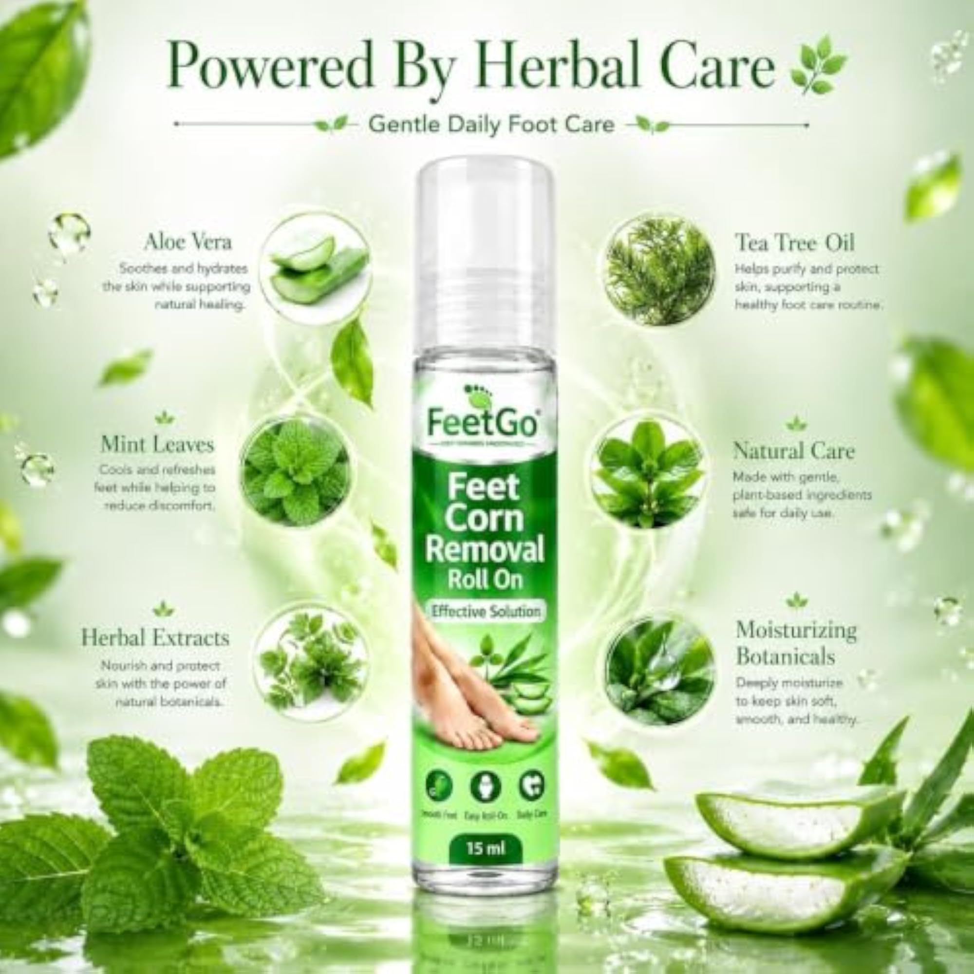 FeetGo Foot Corn Care Roll-On, 15ml