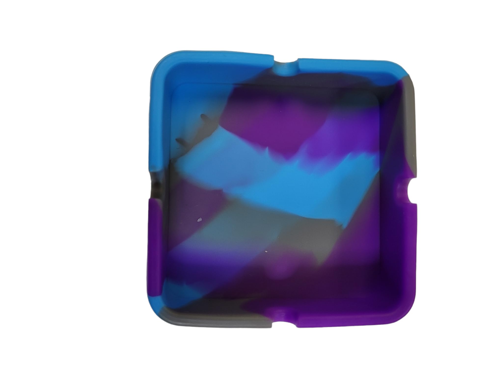 Eclipse Silicone Sqaure Multi-Color AshTray, 3pcs (Purple, Grey, Blue)
