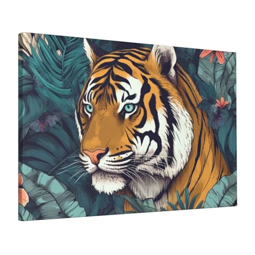Toile murale tigre exotique pour transformer l'ambiance de votre chambre
