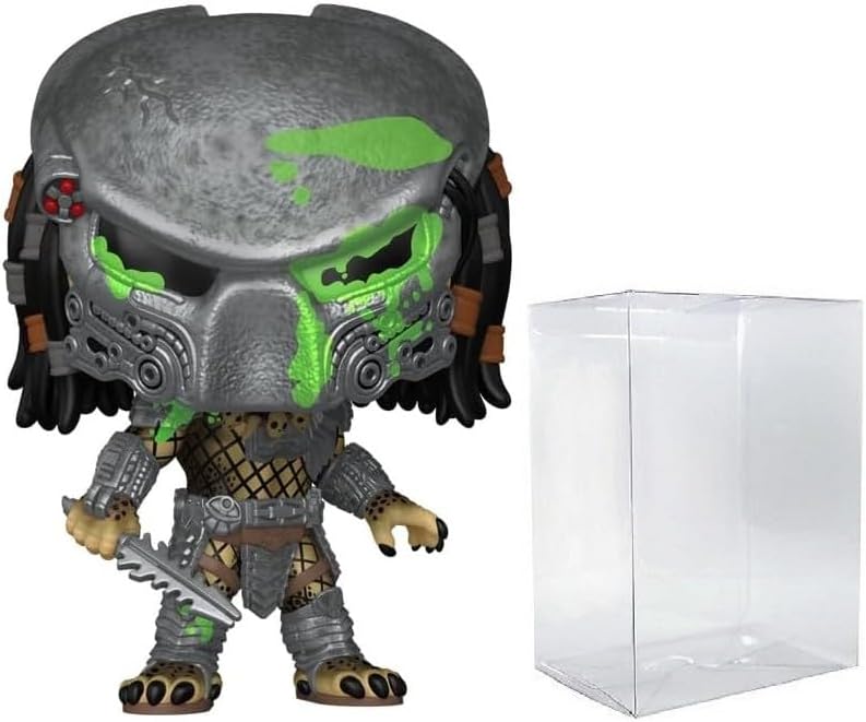 POP Funko Movies: Aliens vs Predator Requiem - Bloody Wolf Predator (Glow-in-The-Dark) Vinyl Figure (Bundled with Compatible Box Protector Case) Multicolor 3.75 Inches