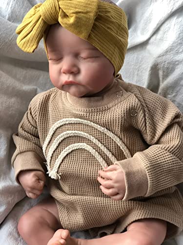Anano Reborn Baby Levi Realistic Newborn Baby 19 Inch 48Cm Life Size Silicone Doll (Mustard) #TOP5