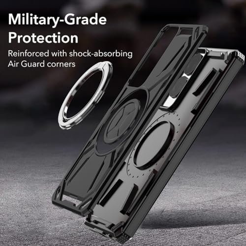 Coque TCL 50 SE béquille métal rotative protection antichoc noire