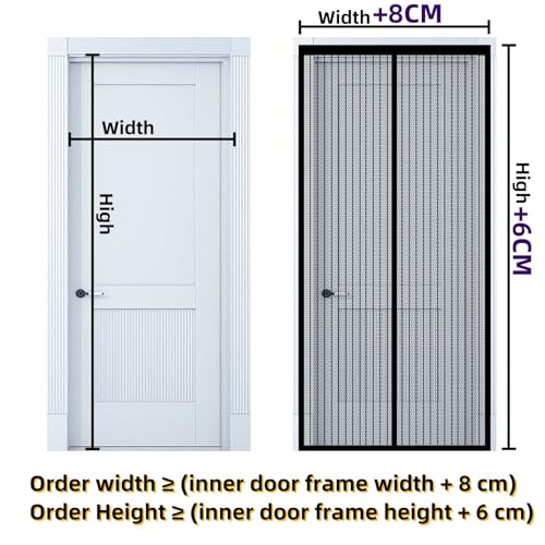 Moustiquaire pour porte fenêtre 114x184 anti-moustique aimantée noire - 6