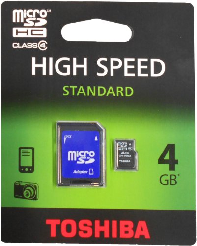 Toshiba Transflash Carte mémoire micro SD 4 Go 4 Mo/s Classe 4