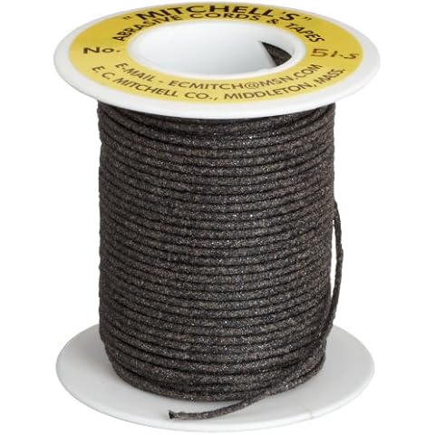 Mitchell Abrasives 51-S Round Abrasive Cord, Silicon Carbide 120 Grit .055" Diameter x 25 Feet Cover