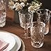 Bormioli Rocco Romantic Set Of 6 Tumbler Glasses, 11.5 Oz. Clear Crystal Glass, Made In Italy.