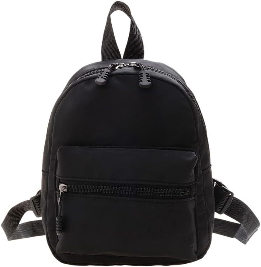 TaYoung Fashion Women Solid Color Backpack Preppy Style School Nylon Mini Rucksacks Travel Mini Solid Color Backpack
