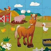 Hitatol Horse Floor Puzzle for Kids,Animal Jigsaw Large Puzzles 36Piece Puzzle for Toddler Ages 3+,Children Learning Preschool Educational Toys,Gift for 3+ Years Old (Horse)